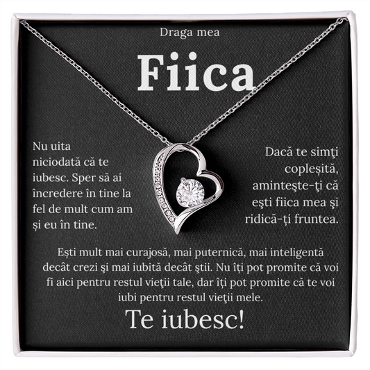 Cadou pentru  fiică-lănțișor inimă simpla