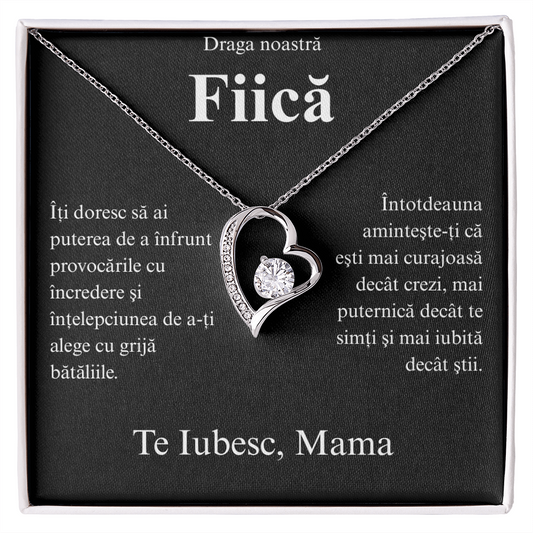 Cadou pentru fiică-lănțișor inimă simpla