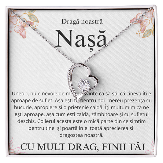 Gift For my dear godmother - Love heart necklace