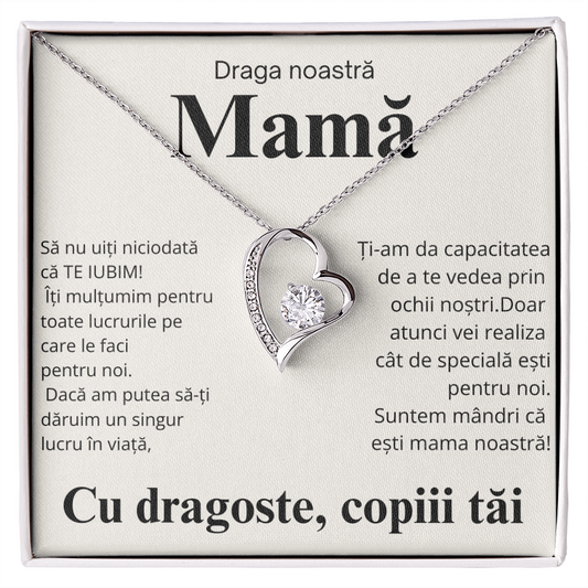 Cadou Pentru mama mea draga   - Colier inimă Love