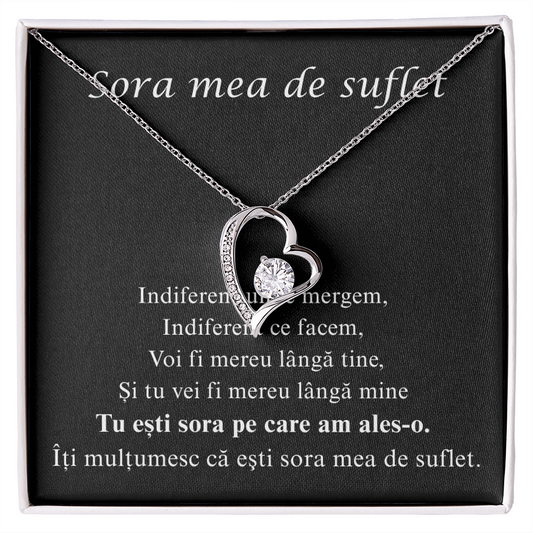 Cadou Pentru sora mea  - Colier inimă Love