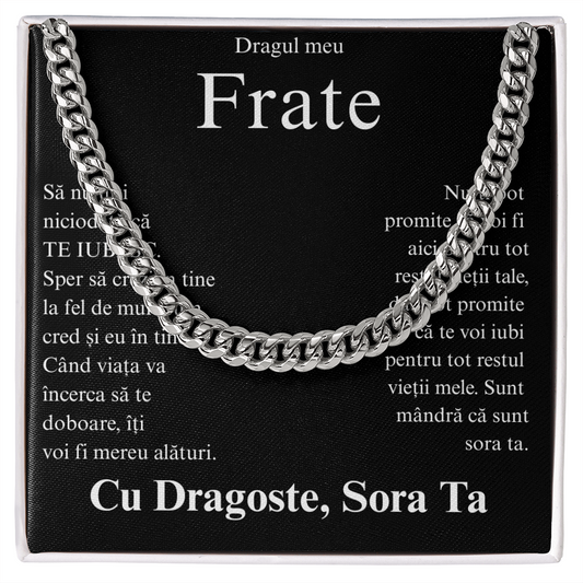 Cadou pentru al meu frate- Lantisor Cuban link