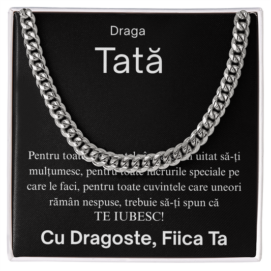 Cadou pentru  Iubitul meu tata - Lantisor Cuban link