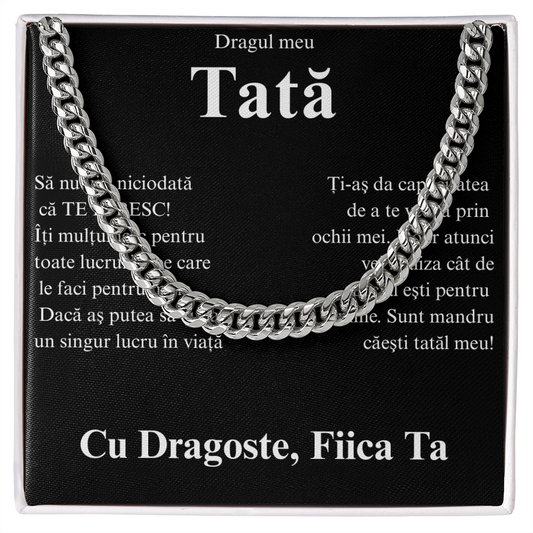 Cadou pentru dragul meu  tata - Lantisor Cuban