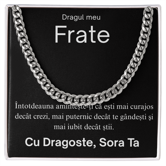 Cadou pentru frate- Lantisor Cuban link