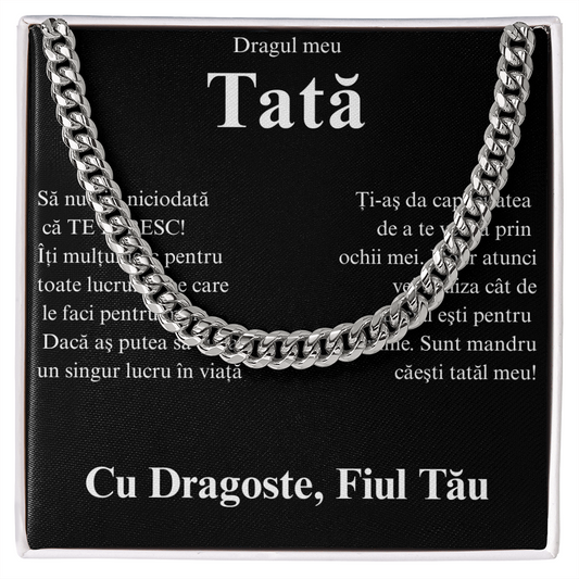 Cadou pentru dragul meu  tata - Lantisor Cuban