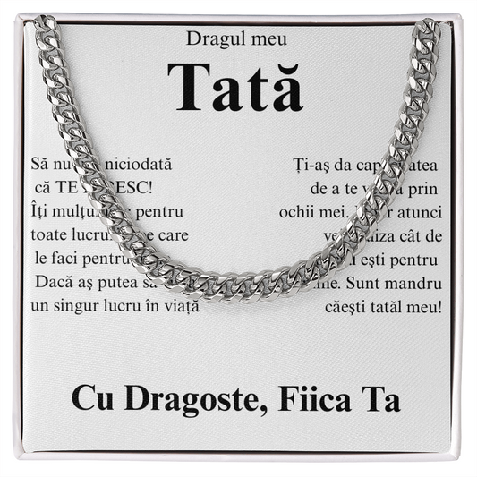 Cadou pentru  tata - Lantisor Cuban link