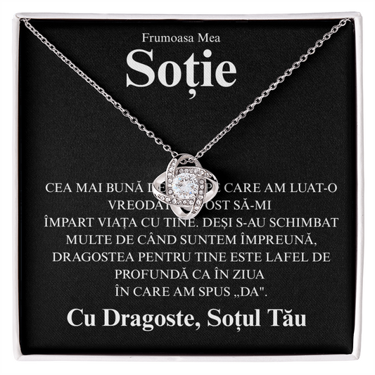 Gift for My Beautiful Wife – Love Knot Necklace