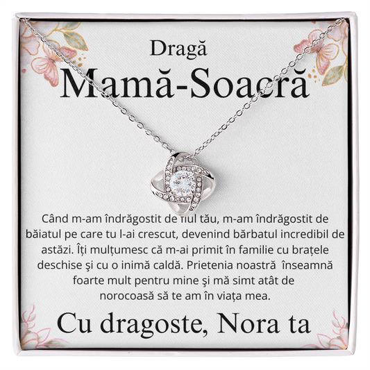 Cadou pentru draga mea mama soacra  - Colier Love Knot