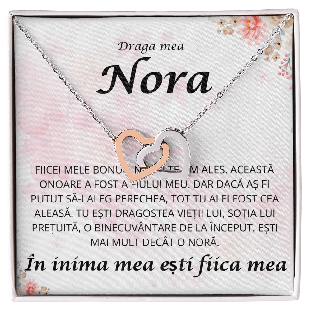 Gift for my dear daughter-in-law - Pair of Hearts Necklace