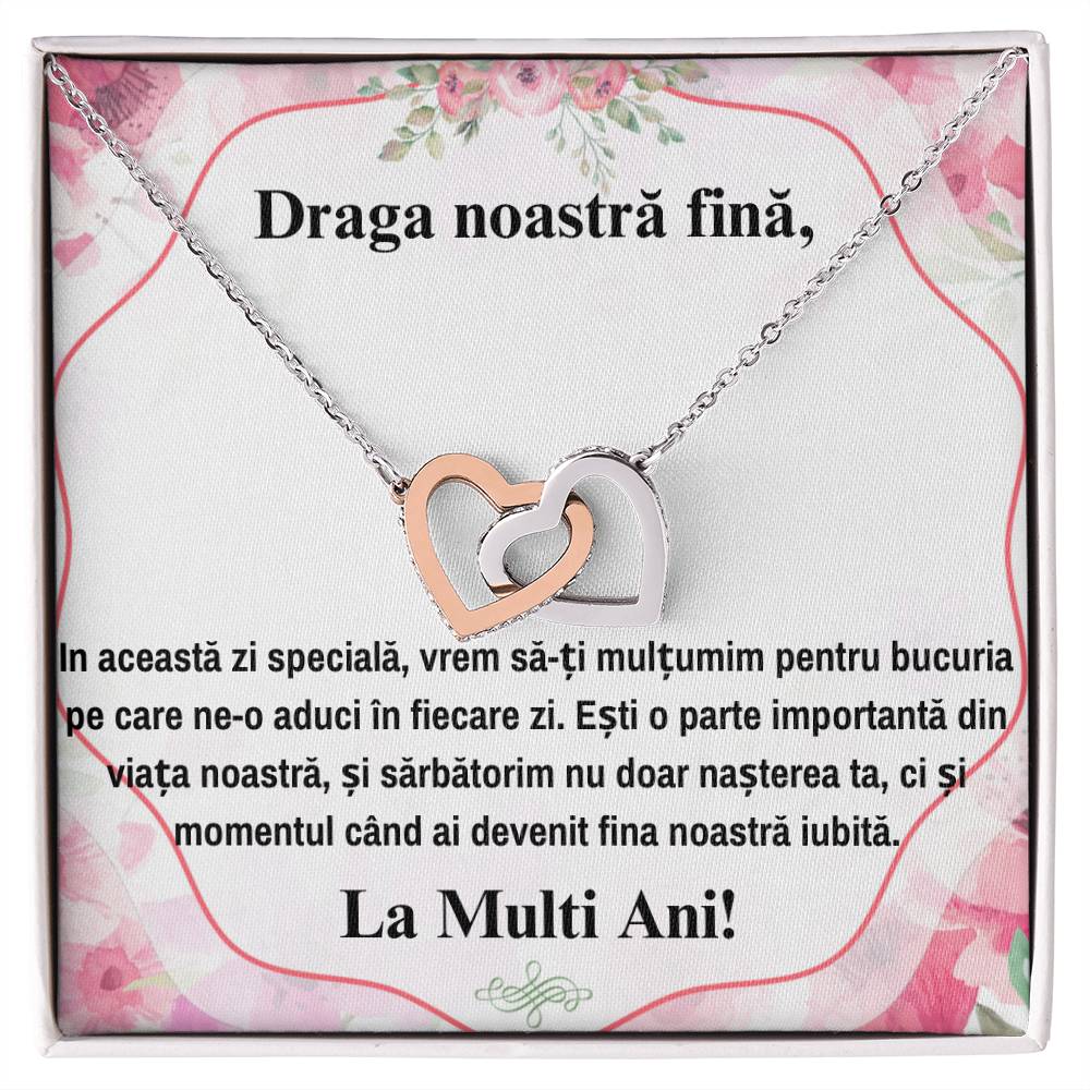 Pentru Fina – Colier Inimi Pereche