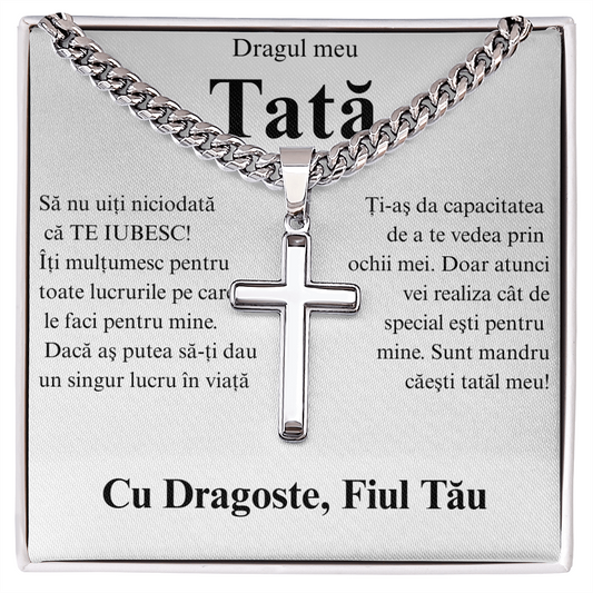 Cadou Pentru tata meu drag - Lănțișor Cruce