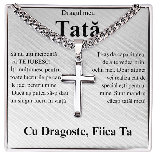 Cadou Pentru taticul meu drag - Lănțișor Cruce