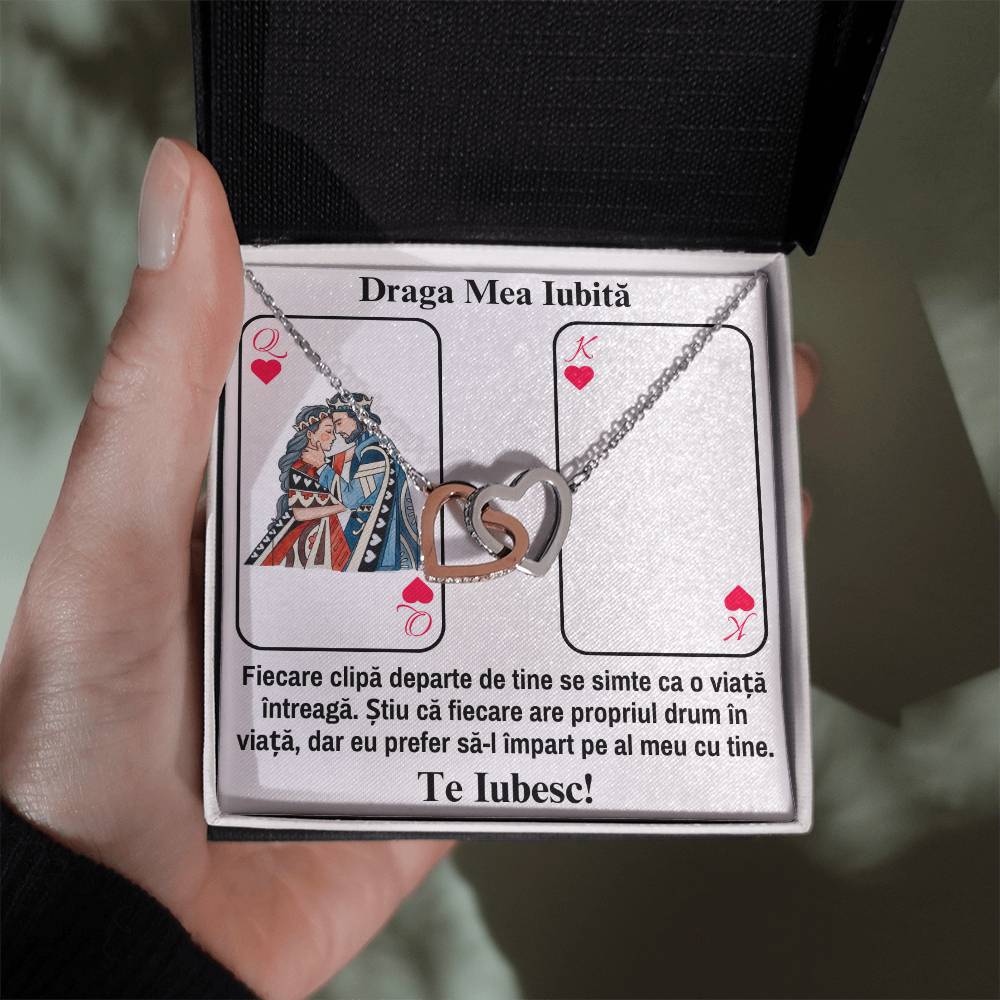 Necklace for Girlfriend - Pair of Hearts Winning Card