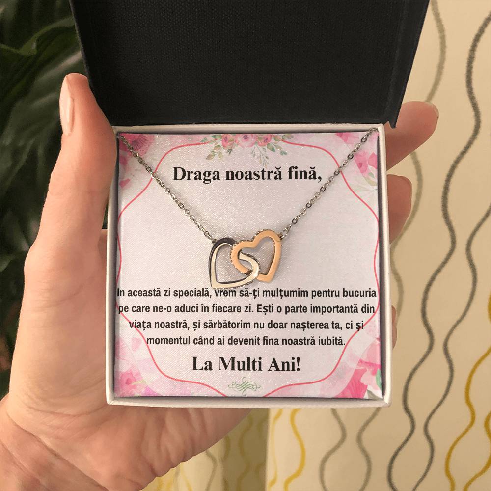 Pentru Fina – Colier Inimi Pereche