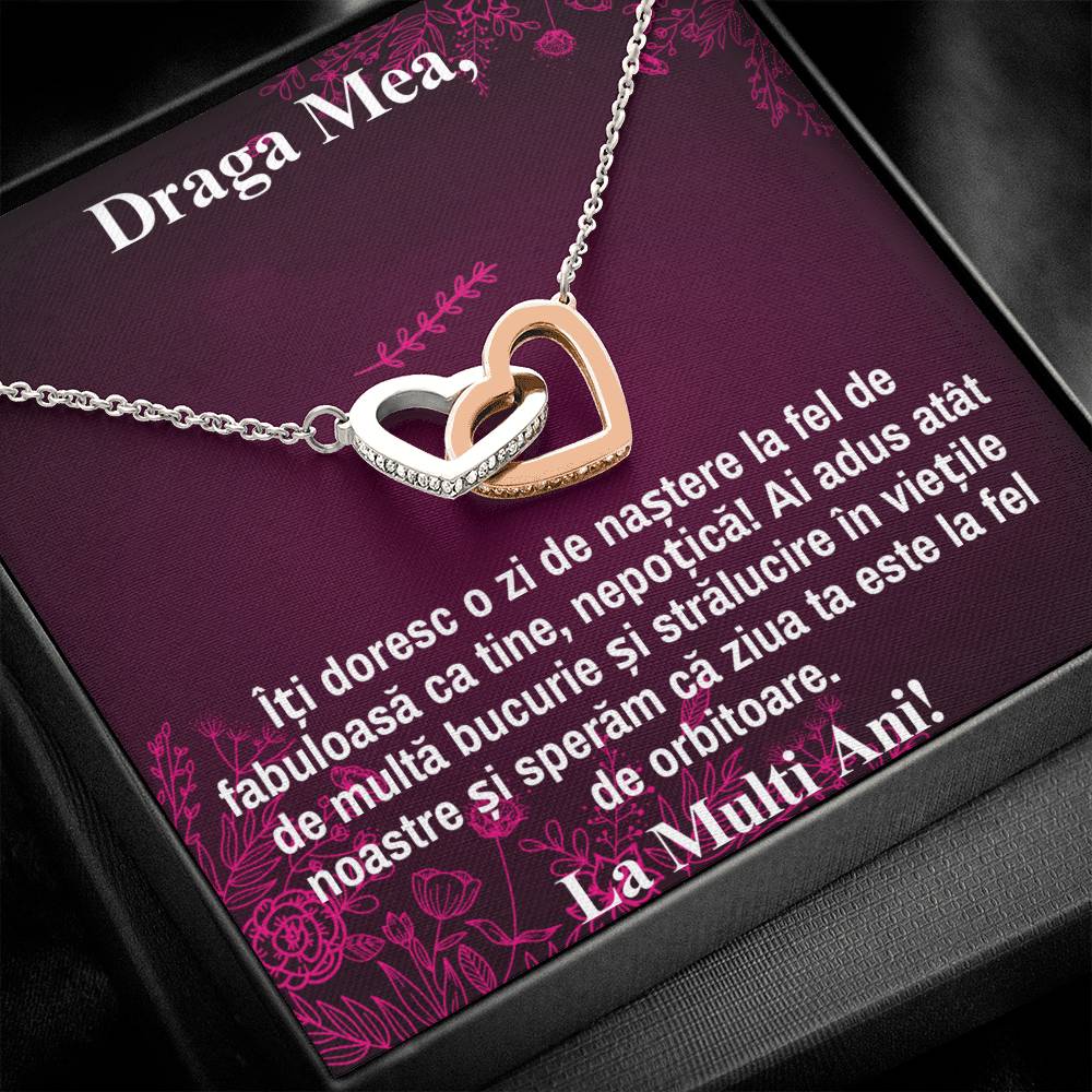My Dear Niece – Pair of Hearts Necklace