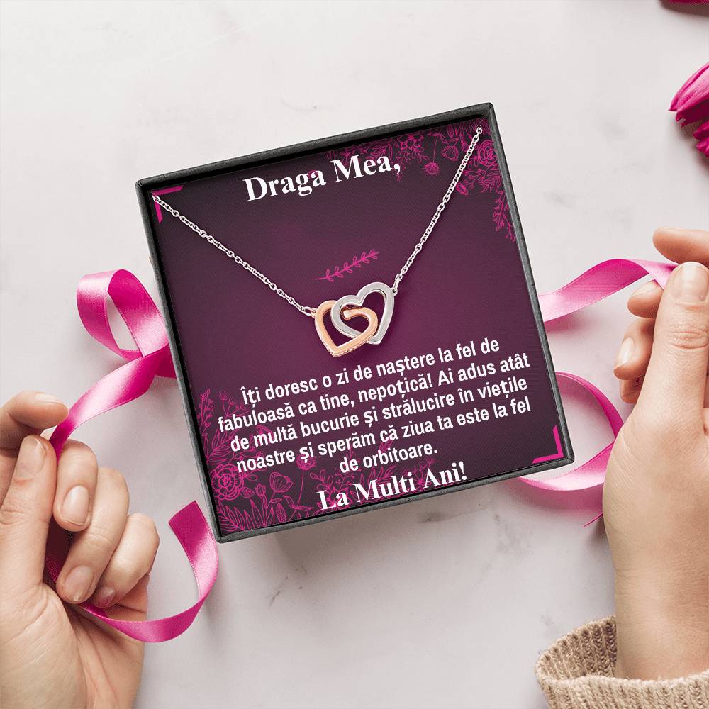 My Dear Niece – Pair of Hearts Necklace