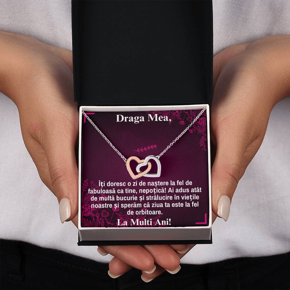 My Dear Niece – Pair of Hearts Necklace