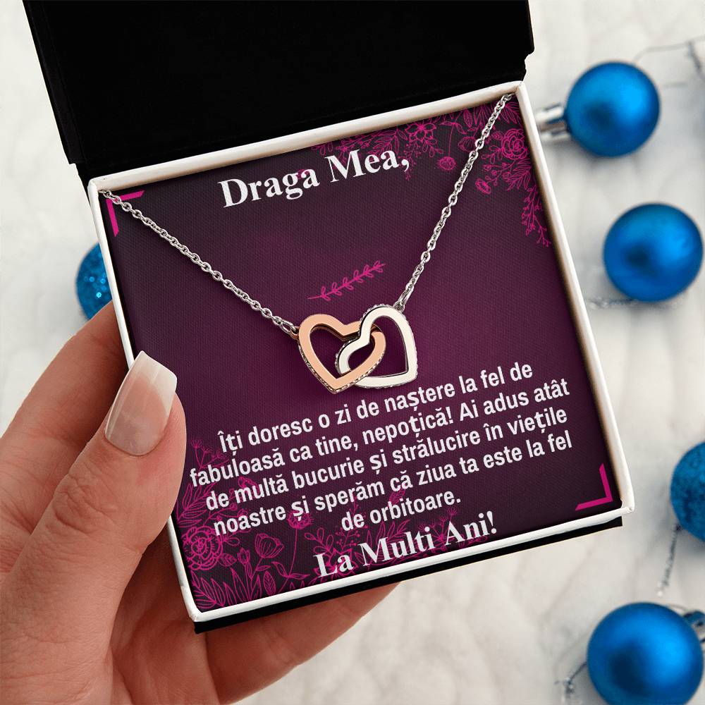 My Dear Niece – Pair of Hearts Necklace