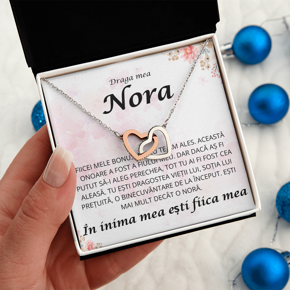Gift for my dear daughter-in-law - Pair of Hearts Necklace