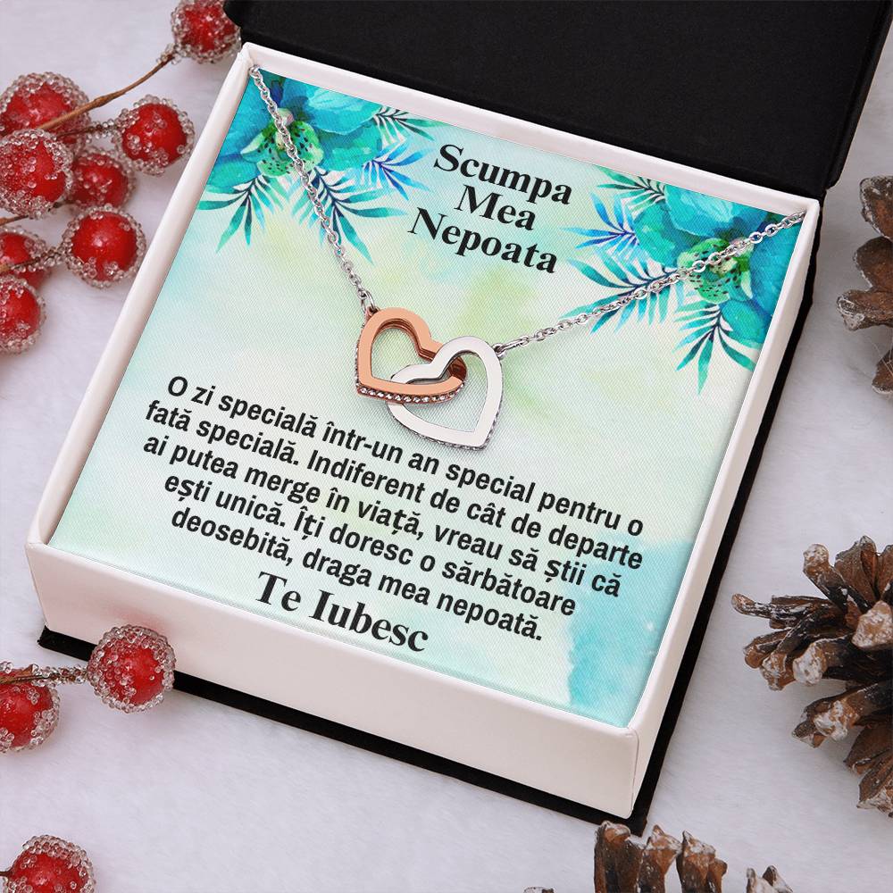 My Dear Niece – Pair of Hearts Necklace
