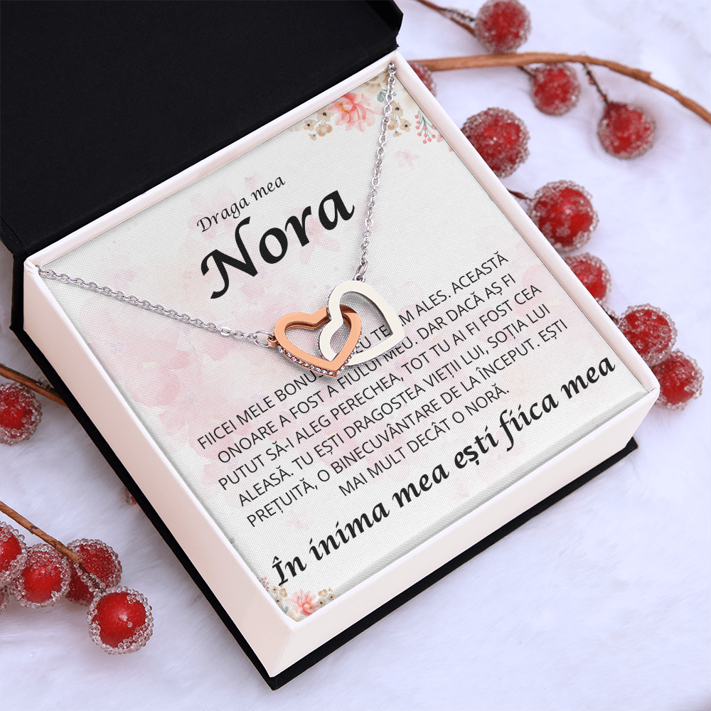 Gift for my dear daughter-in-law - Pair of Hearts Necklace
