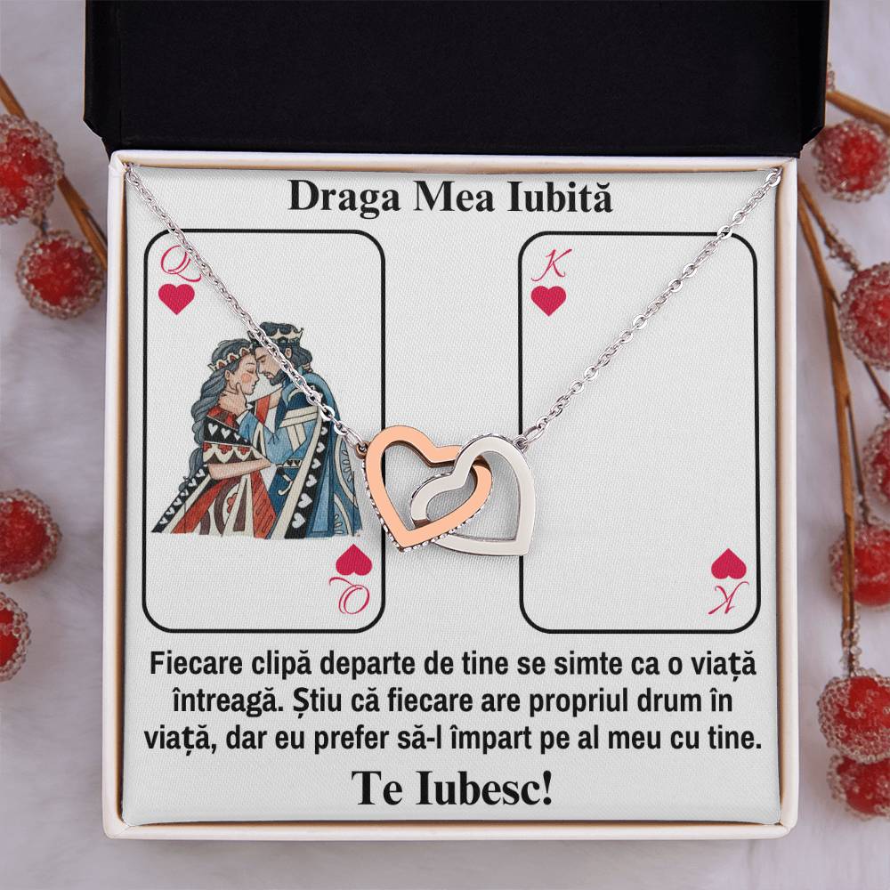 Necklace for Girlfriend - Pair of Hearts Winning Card