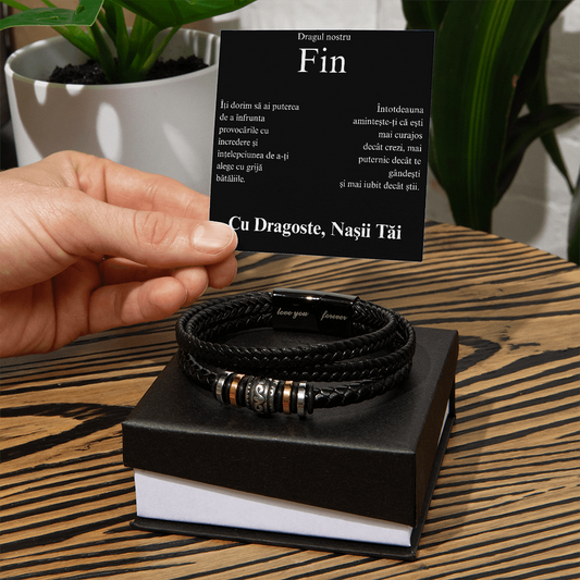 Gift for our godson - Braided Leather Bracelet