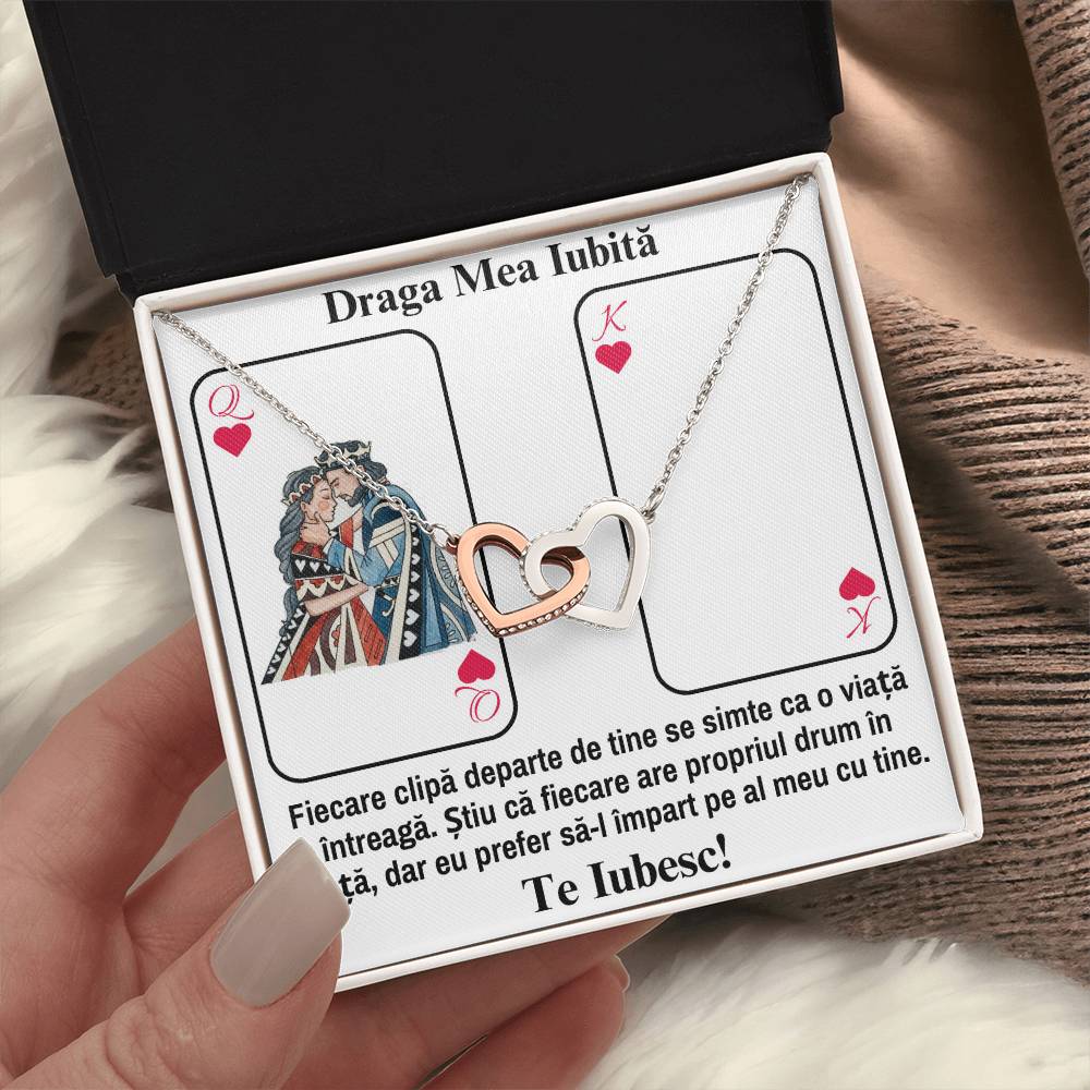 Necklace for Girlfriend - Pair of Hearts Winning Card
