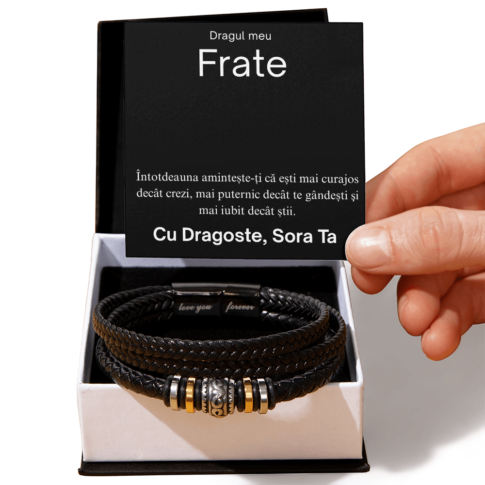 Gift for my dear brother - Braided Leather Bracelet