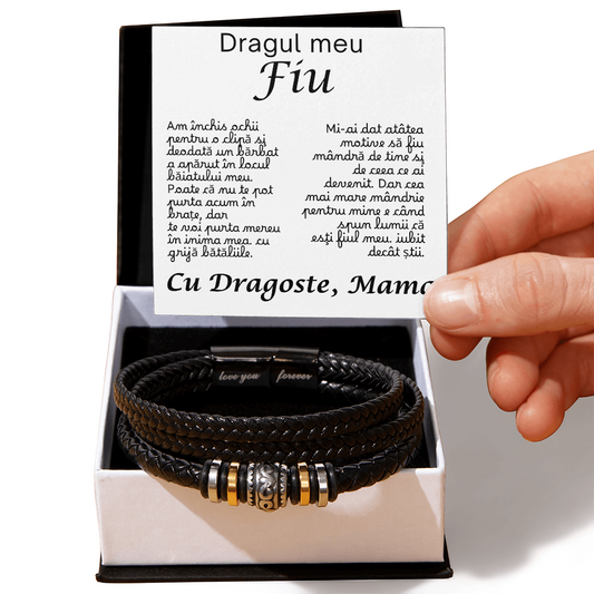 Gift for my dear son - Braided Leather Bracelet